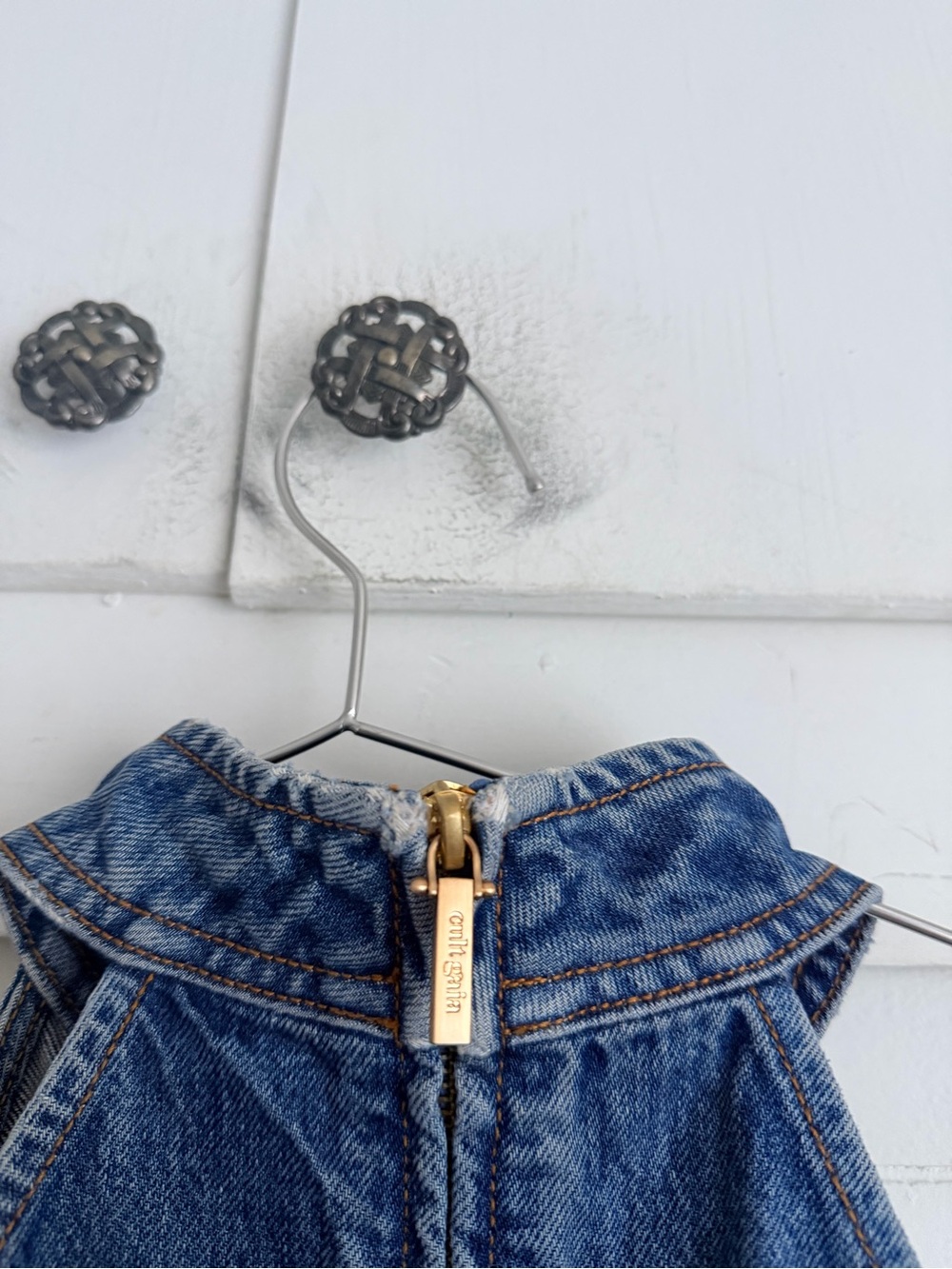 Cult Gaia Neroli Dress - Medium Wash Blue Denim - Picture 5 of 10